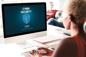 cybersecurity alert on computer